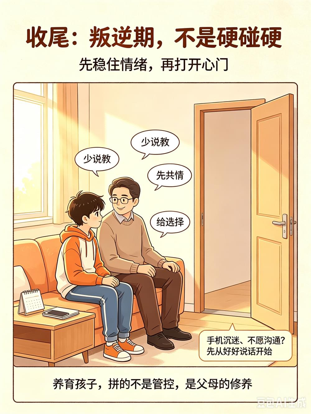 父母稳住情绪，孩子才会卸下防备！这3个方法，让叛逆期变成成长期_www.hnlfjy.com.cn